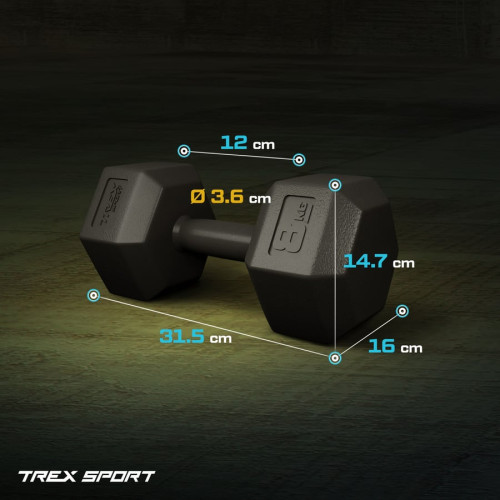 Гантель  Trex Sport TX-008CD 2x8 кг - фото №14